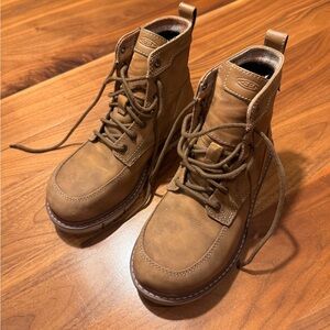 Keen Women's Tan Leather Lace-Up Work Boots